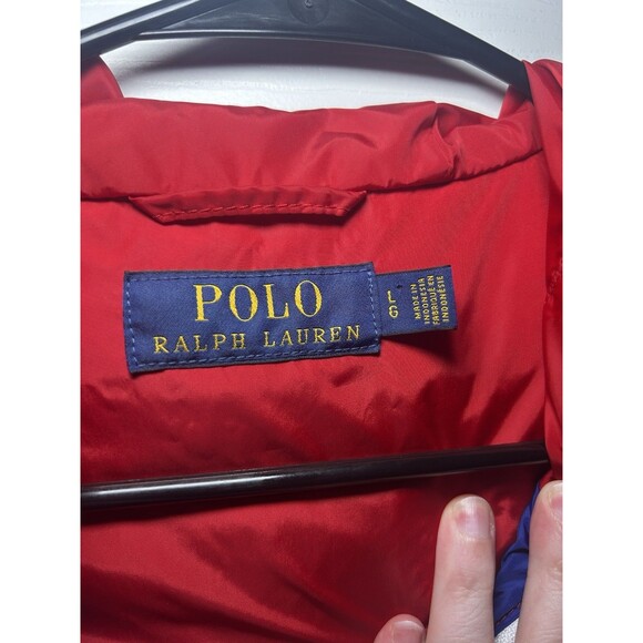 Ralph Lauren Polo Men’s Long Sleeve Lightweight Windbreaker Red/Blue Size Large - Picture 6 of 8